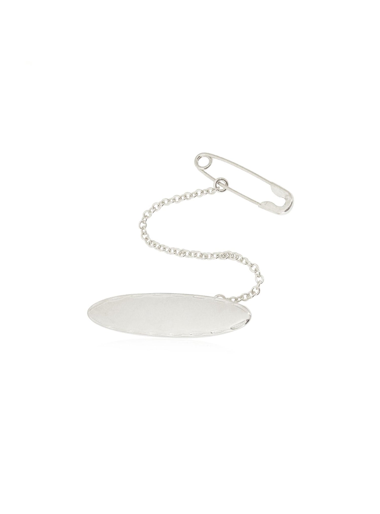 Oval Baby Name Brooch in Sterling Silver