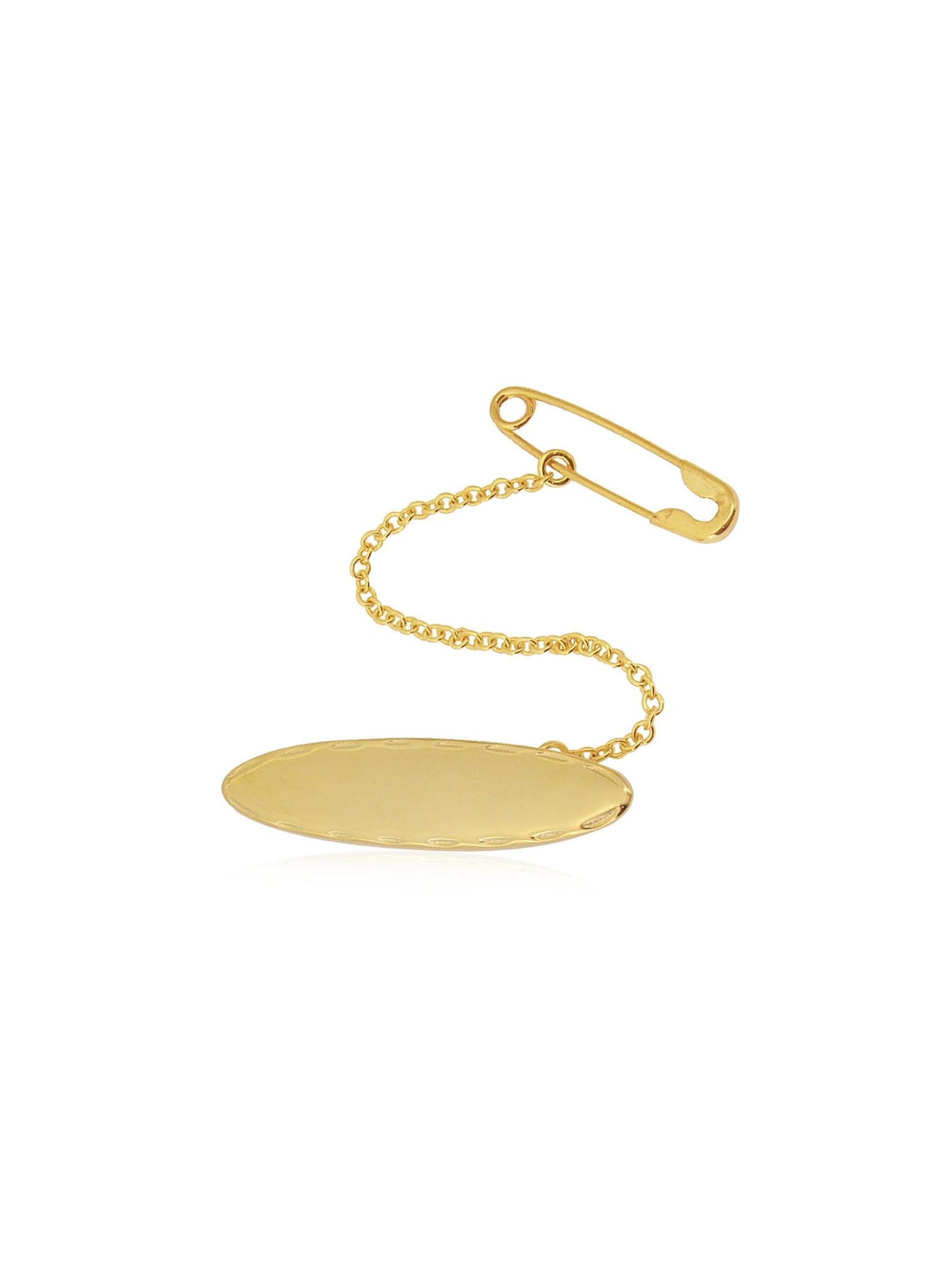 Oval Baby Name Brooch in 9ct Gold
