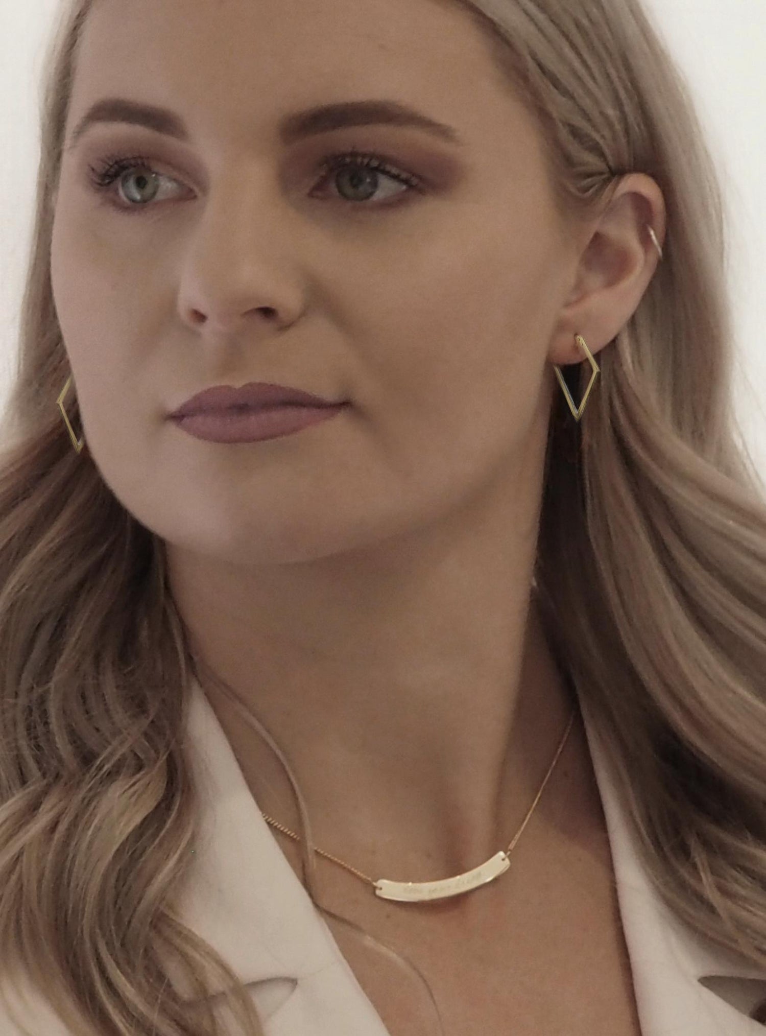 Aurelia Geometric Hoop Earrings in 9ct Gold