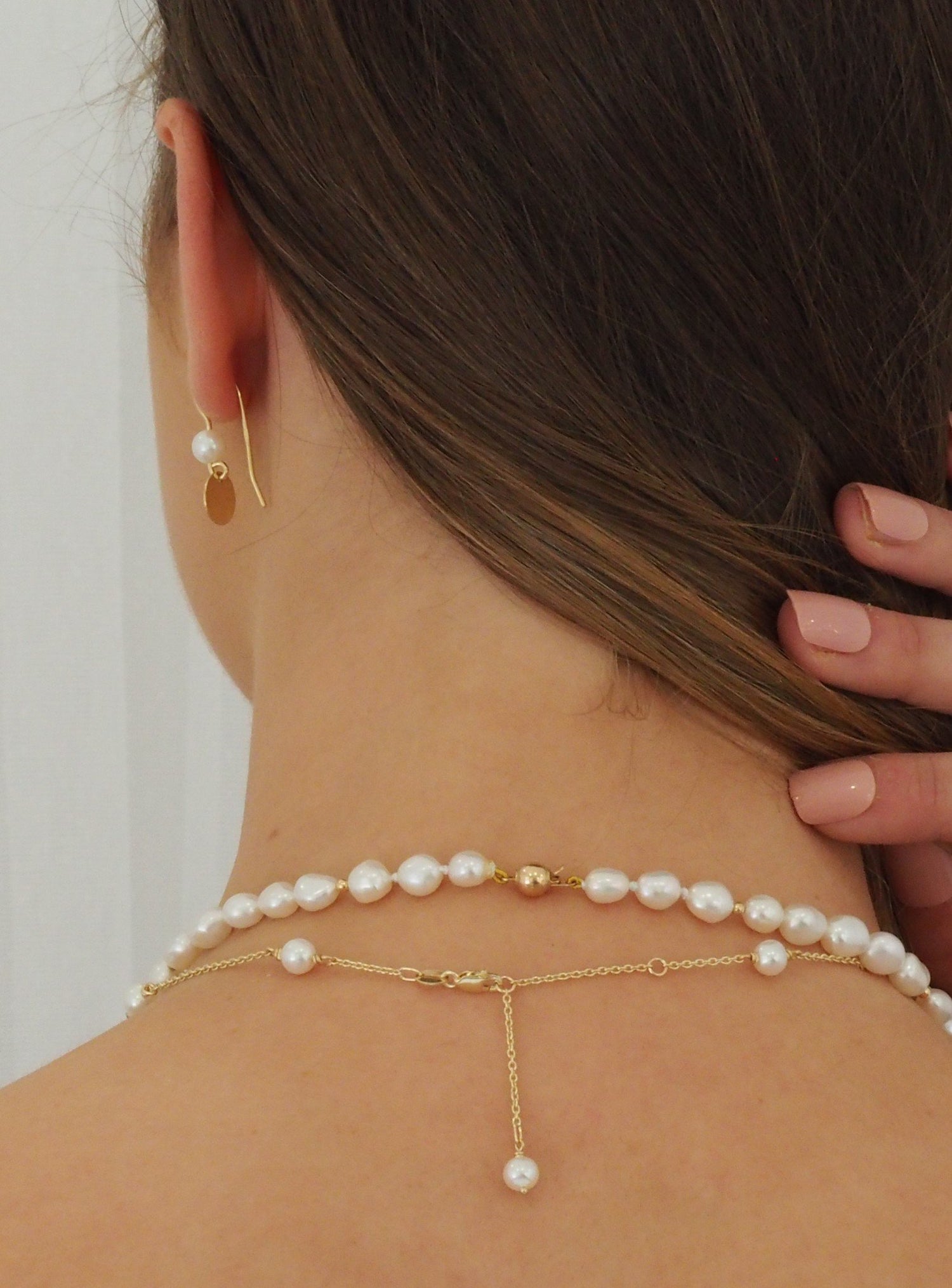 Coco Pearl Yard Necklace in 9ct Rose Gold