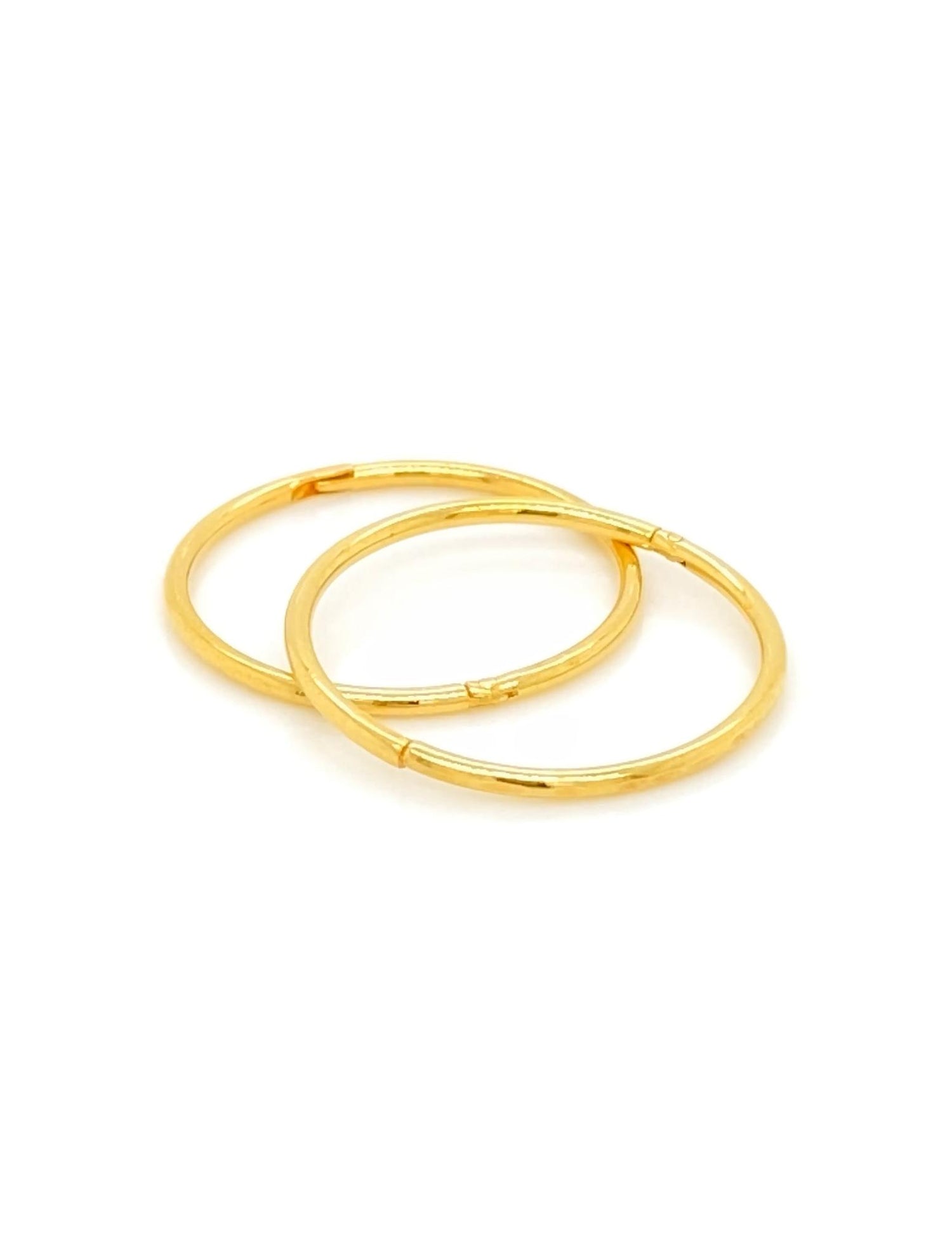 XL Jumbo Plain Sleeper Hoop Earrings in 9ct Gold