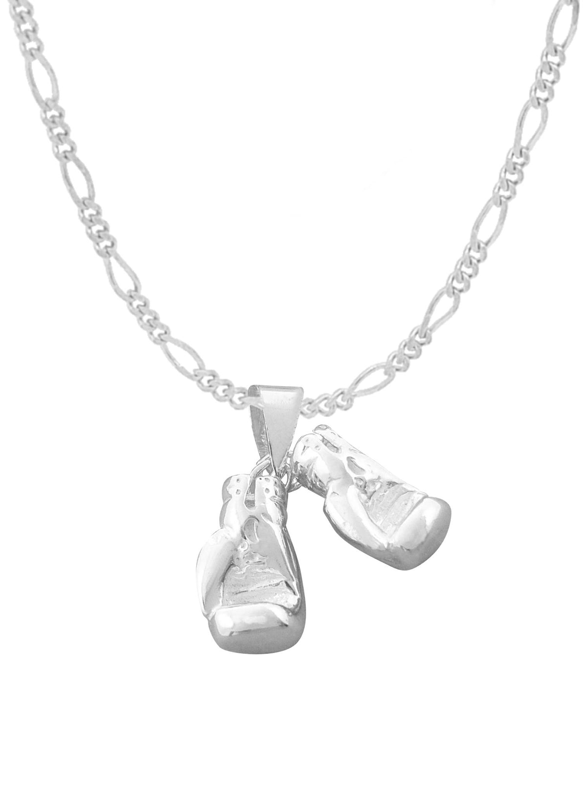 Unisex Boxing Gloves Charm Pendant in Sterling Silver