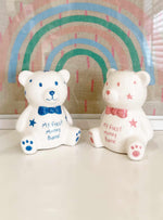 My First Teddy Bear Money Box Bank in Baby Pink
