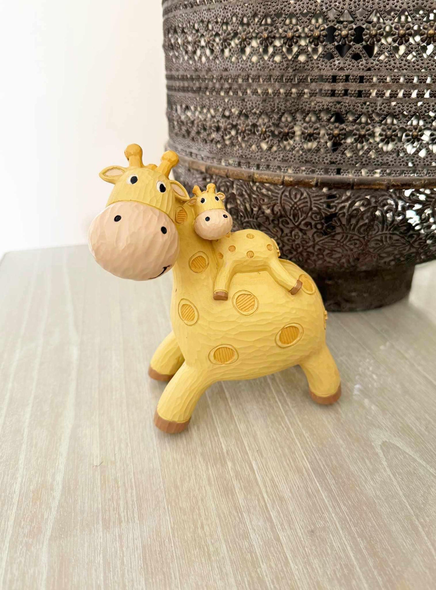 Mother and Baby Giraffe Money Box Piggy Bank