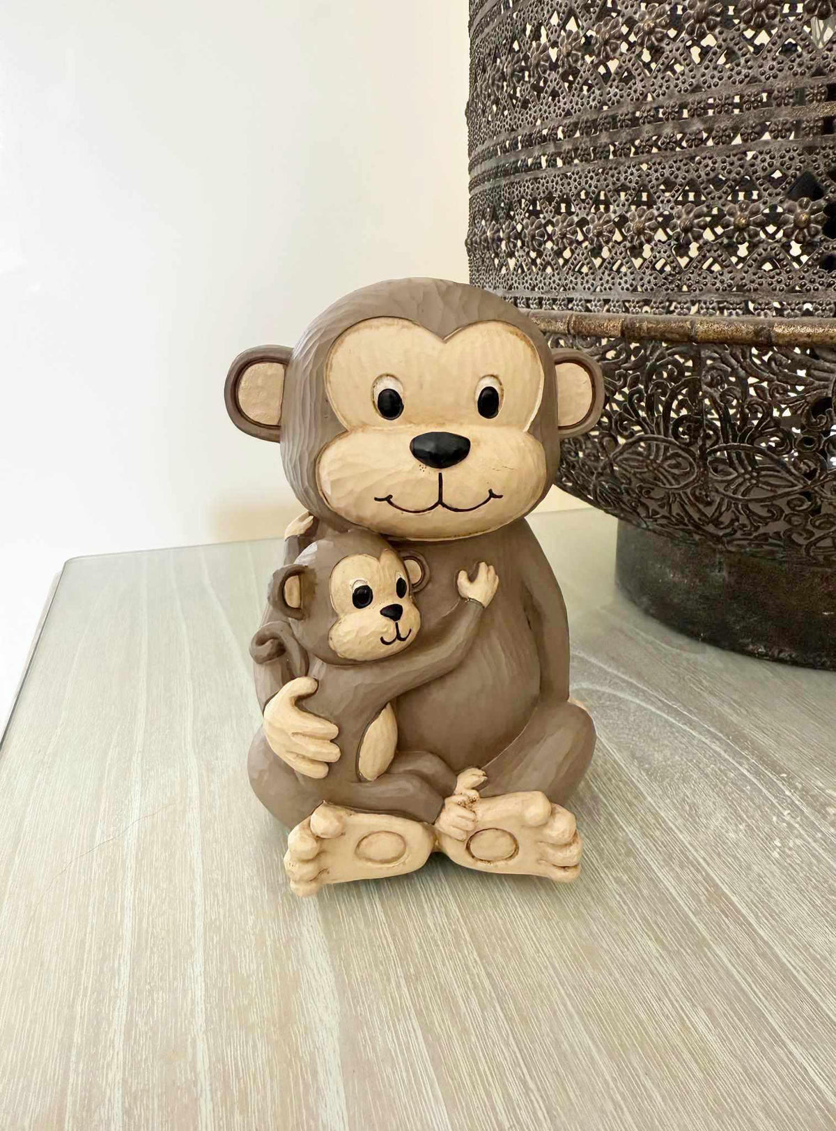 Mother and Baby Monkey Money Box Piggy Bank