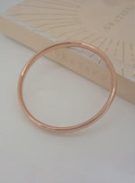 Simple Half Round Golf Bangle in Silver Filled 9ct Rose Gold