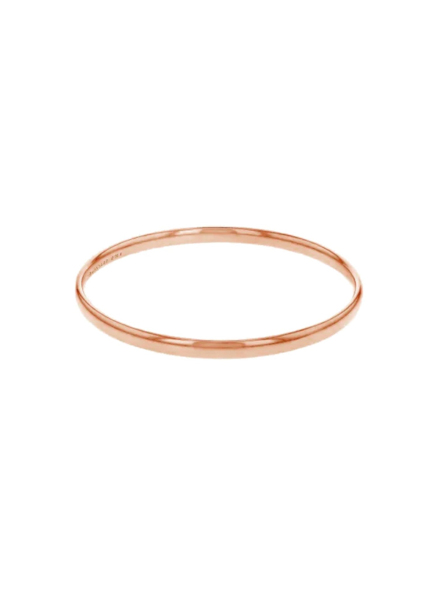 Simple Half Round Golf Bangle in Silver Filled 9ct Rose Gold