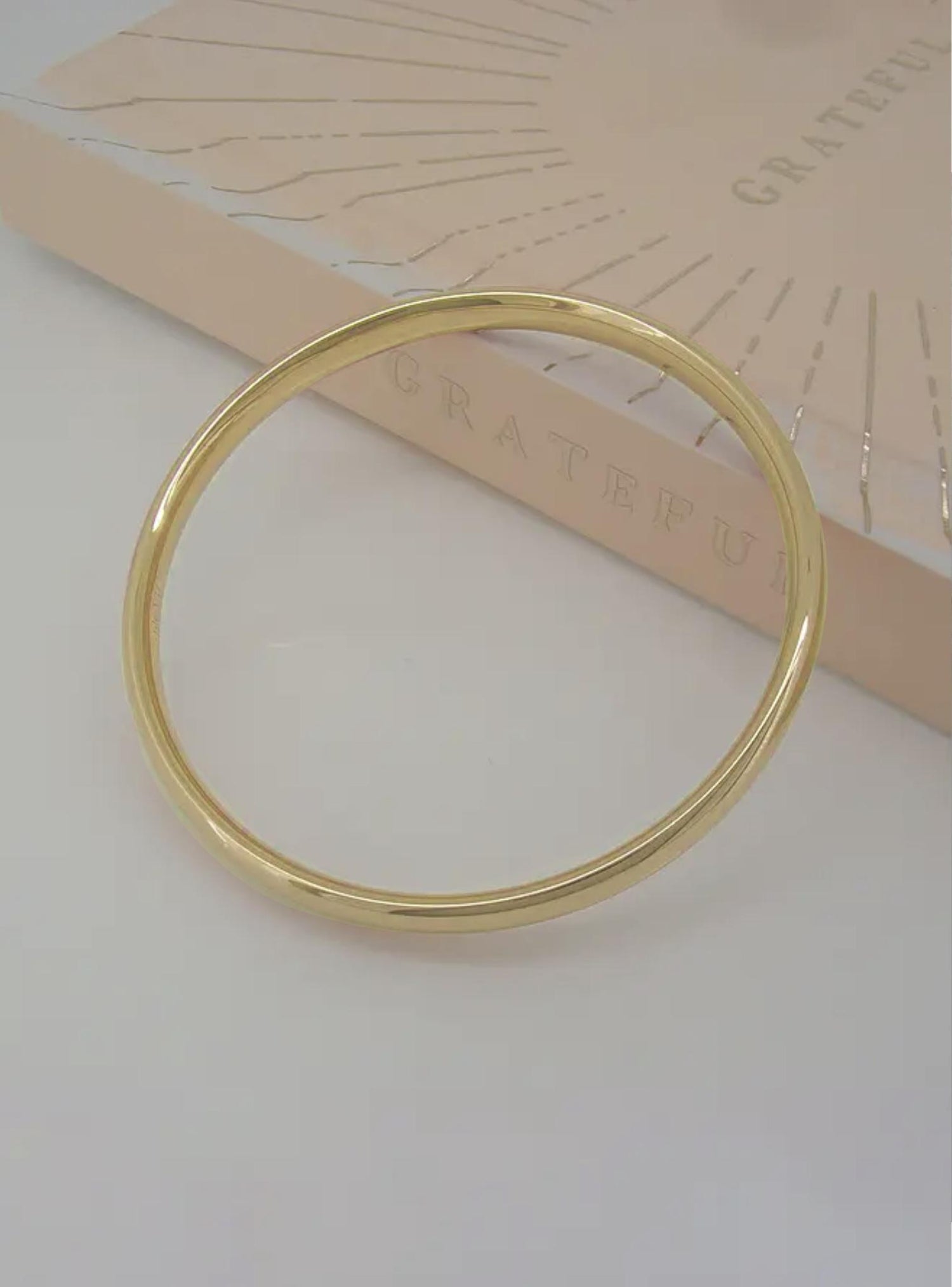 Simple Half Round Golf Bangle in Silver Filled 9ct Gold