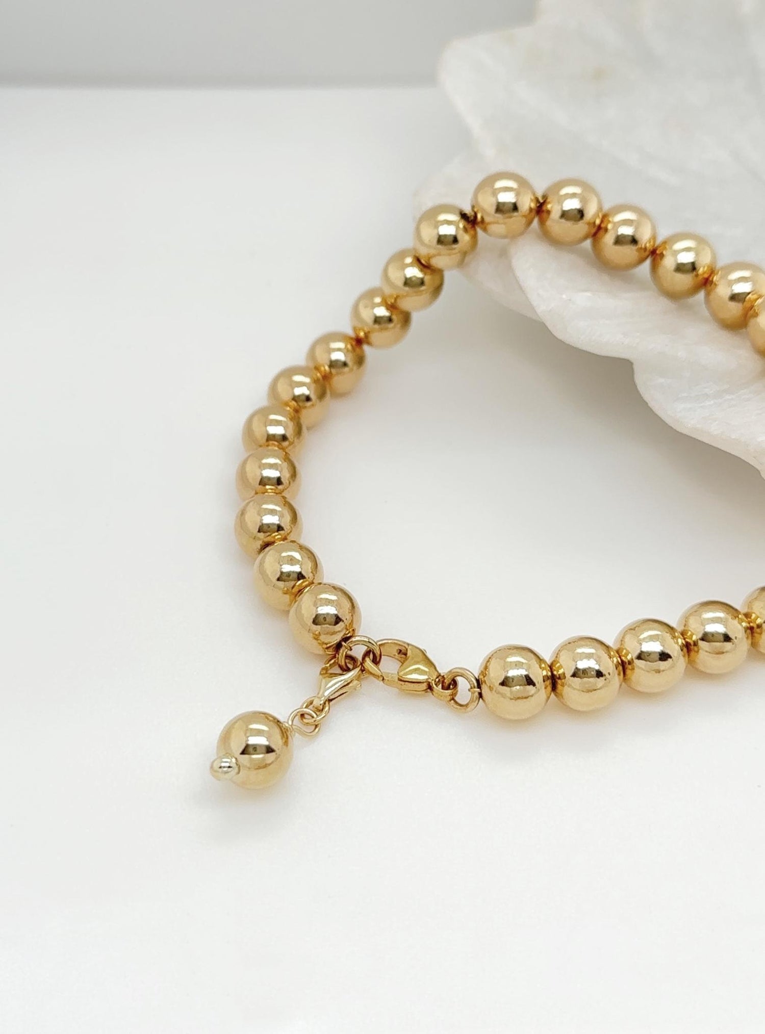 Aurelia Ball Bead Charm Drop in 9ct Gold