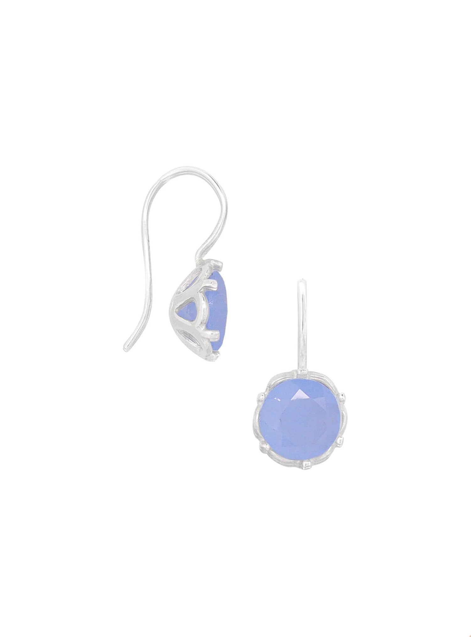 Belle Gemstone Solitaire Earrings in Sterling Silver