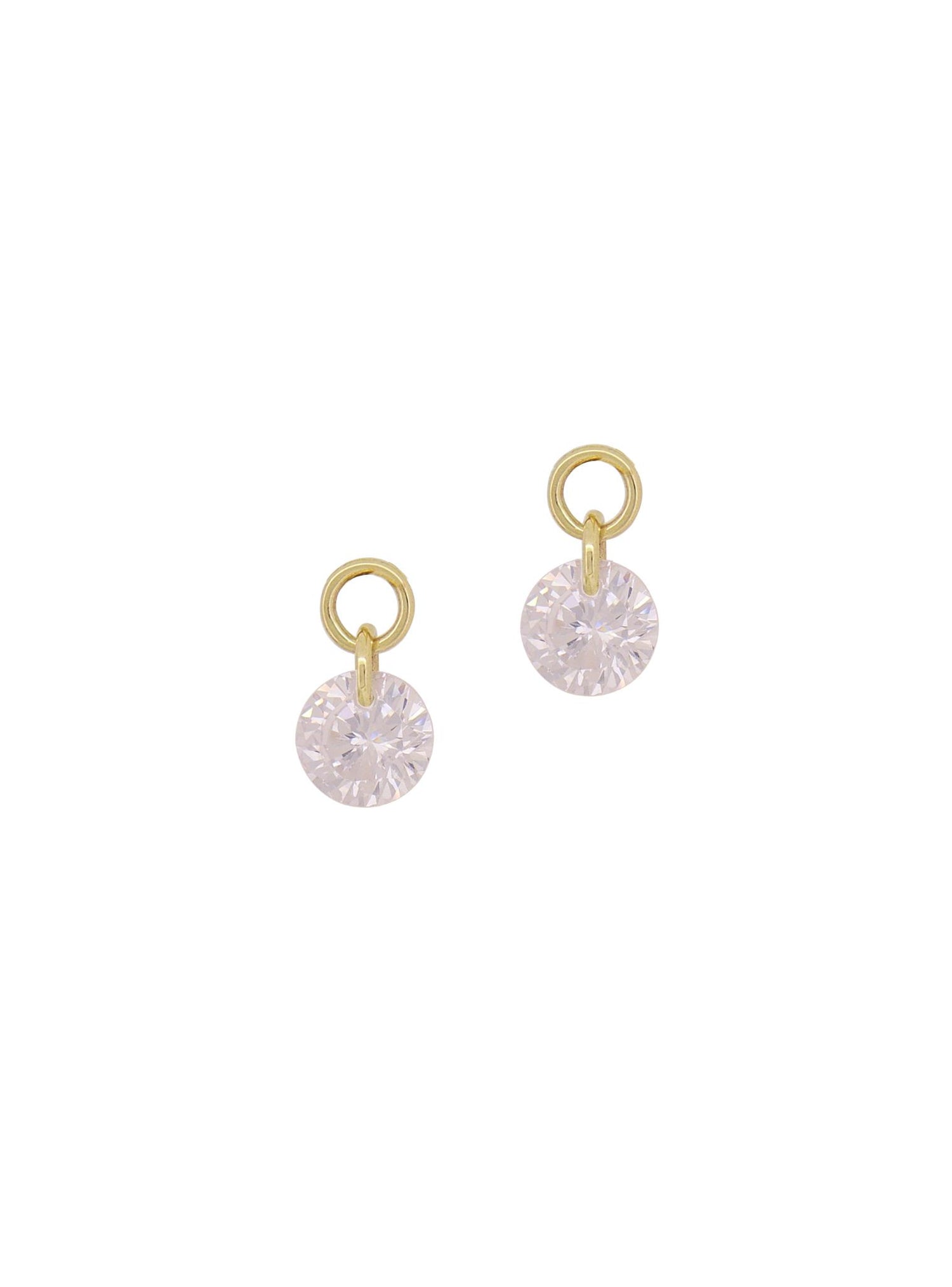 Aurelia 9ct Gold CZ Charm Drops for Sleeper Earrings in 6mm