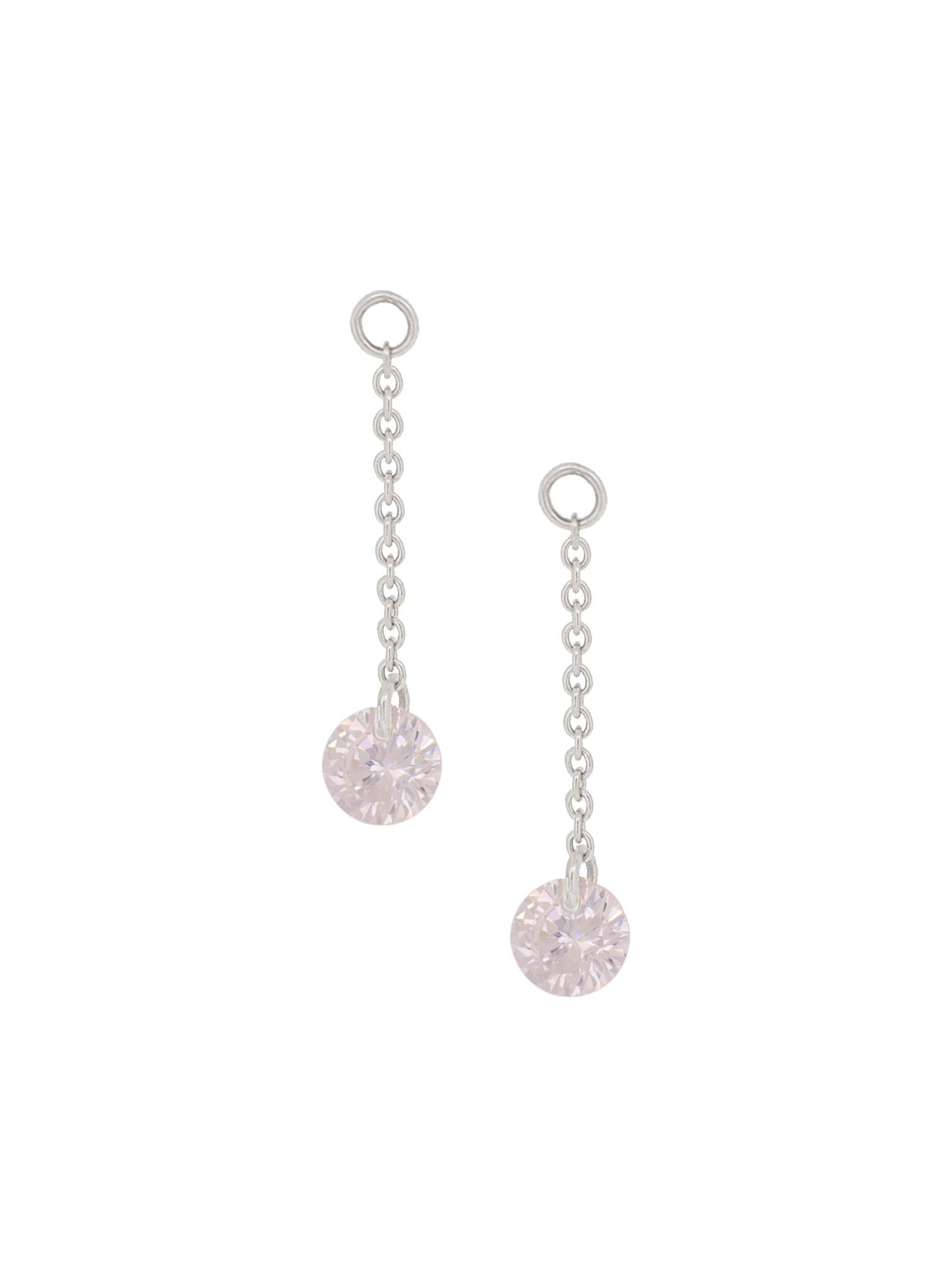 Aurelia Silver CZ Charm Dangles for Sleeper Earrings in 6mm