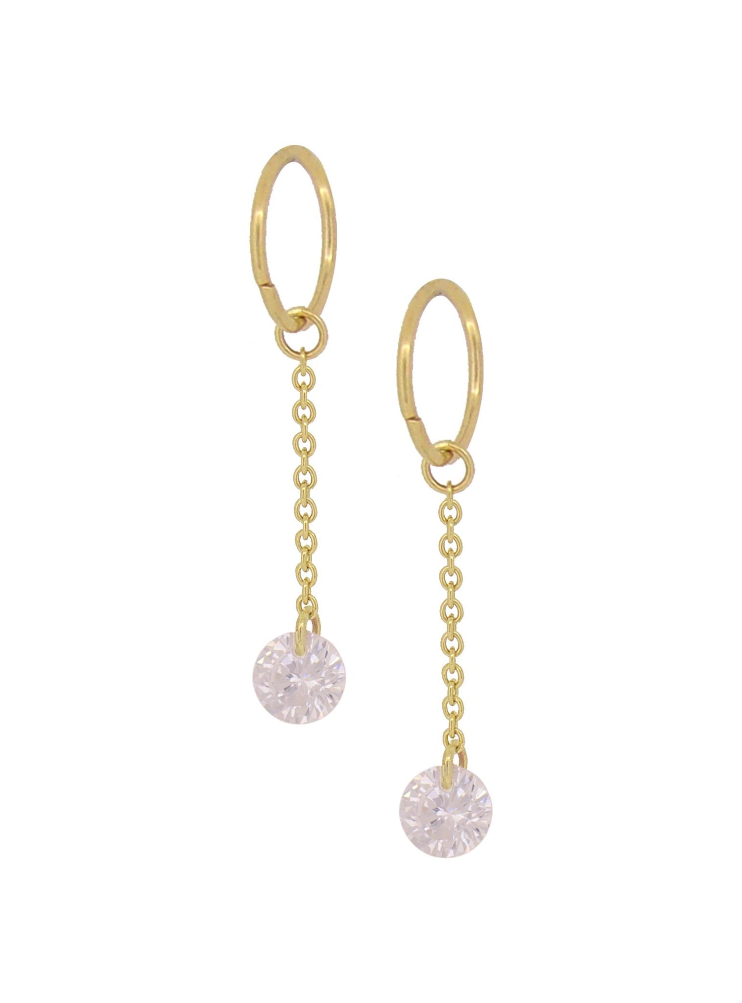 Aurelia 9ct Gold CZ Charm Dangles for Sleeper Earrings in 6mm
