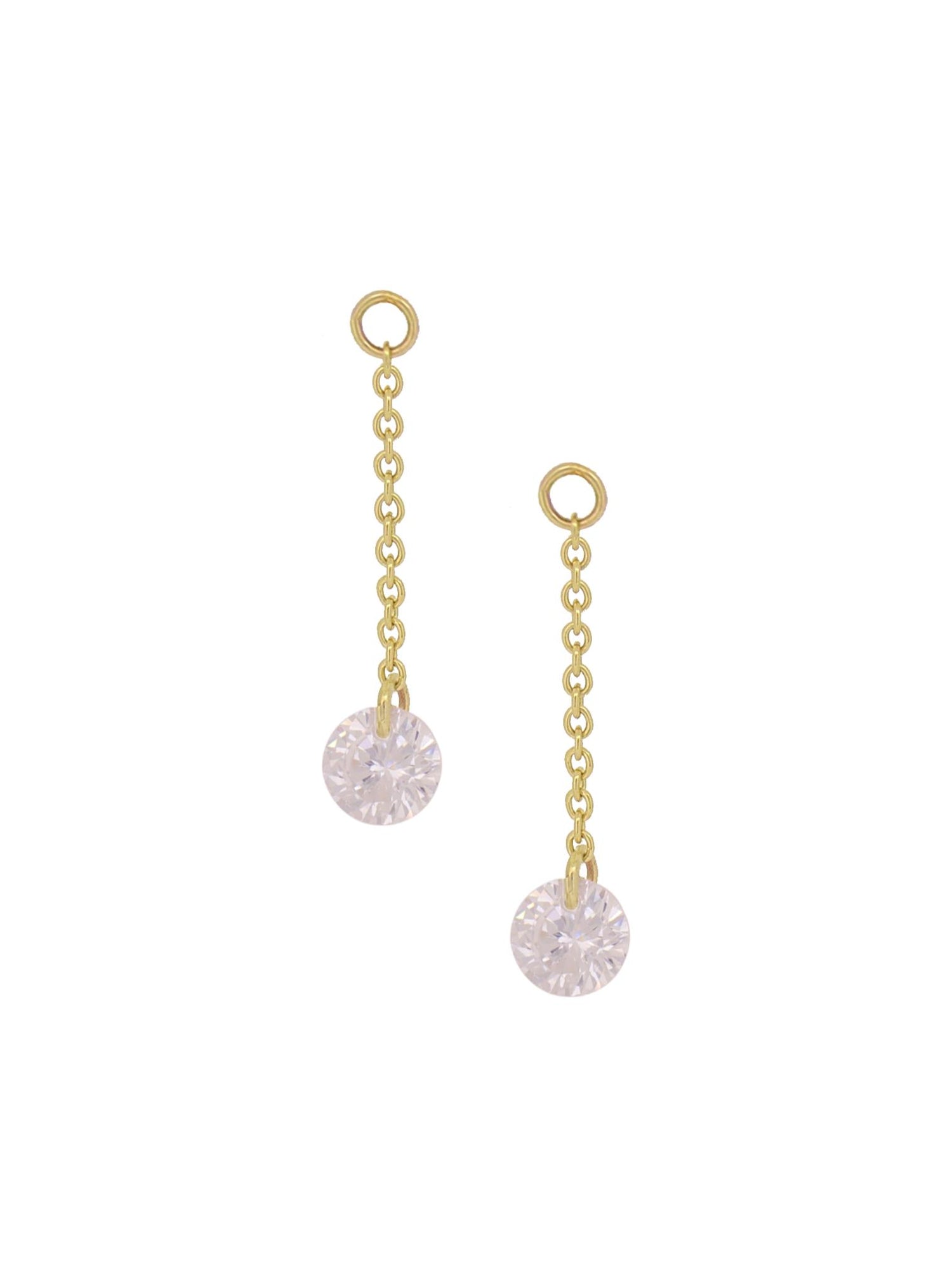 Aurelia 9ct Gold CZ Charm Dangles for Sleeper Earrings in 6mm