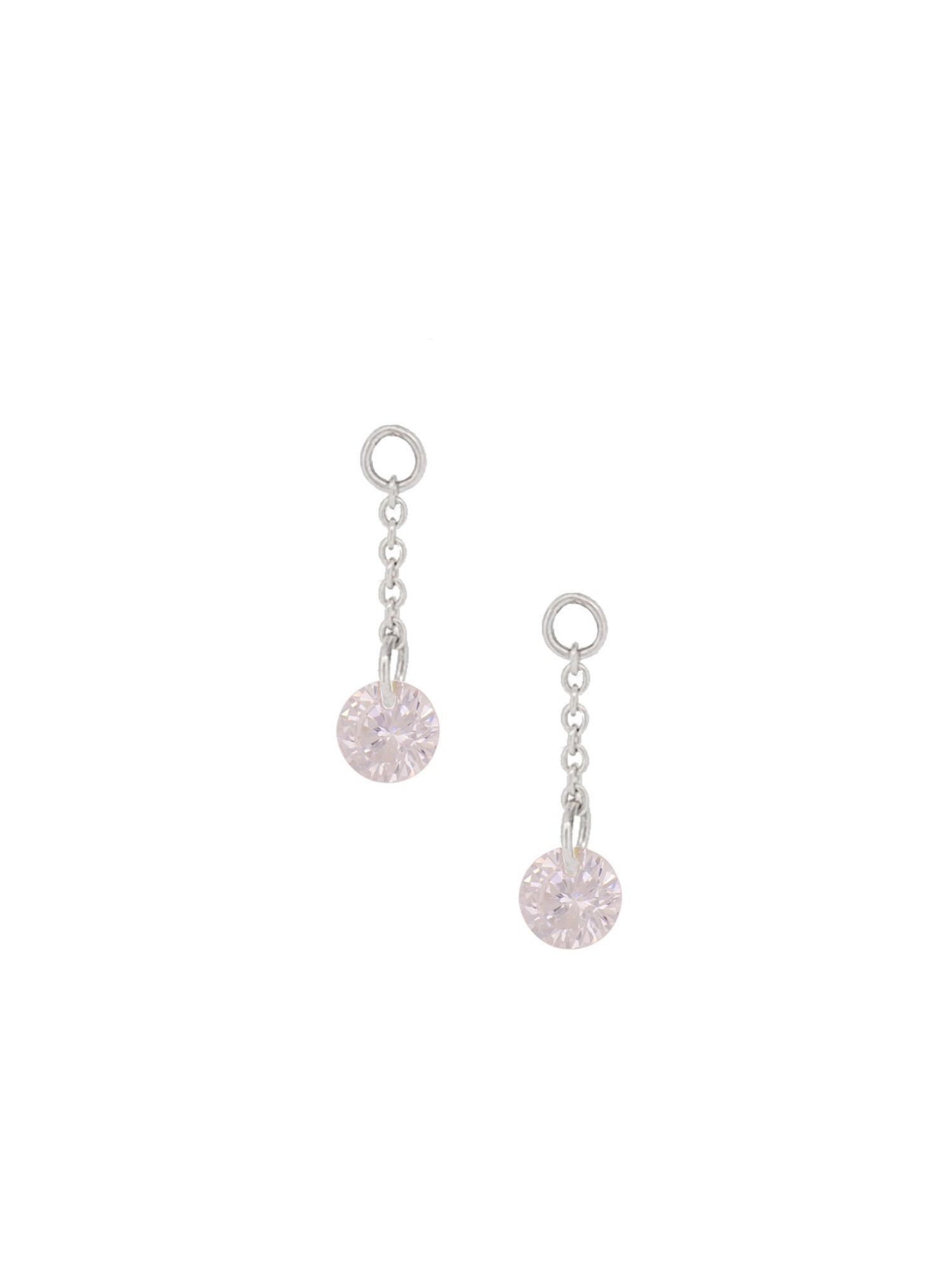 Aurelia Silver CZ Charm Dangles for Sleeper Earrings in 5mm
