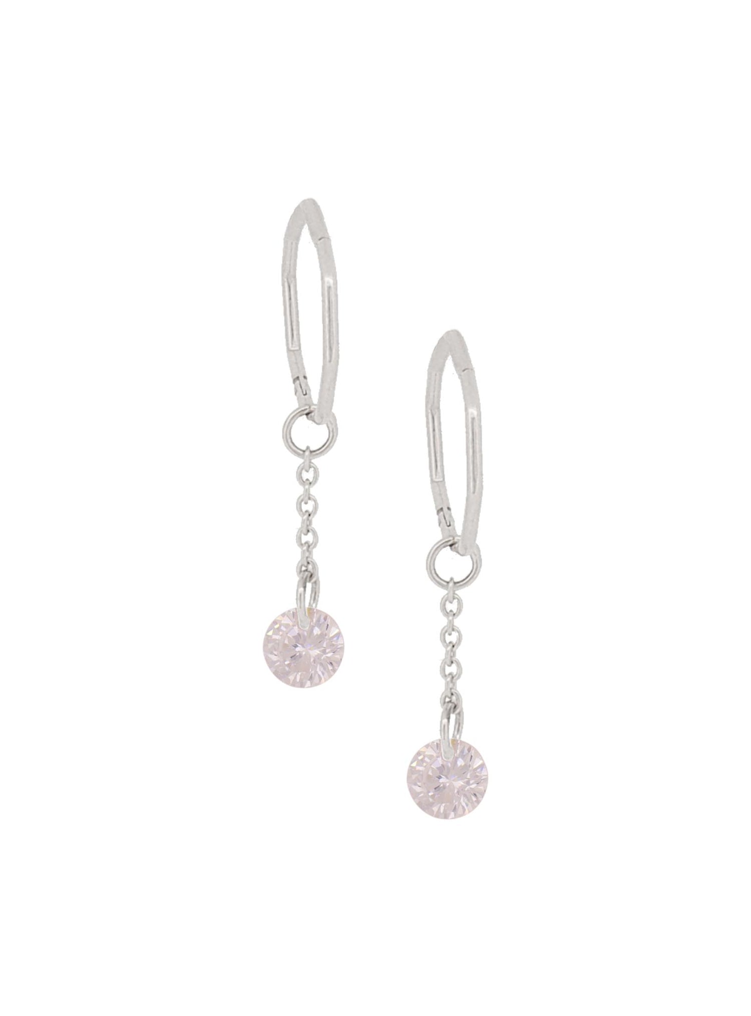 Aurelia Silver CZ Charm Dangles for Sleeper Earrings in 5mm