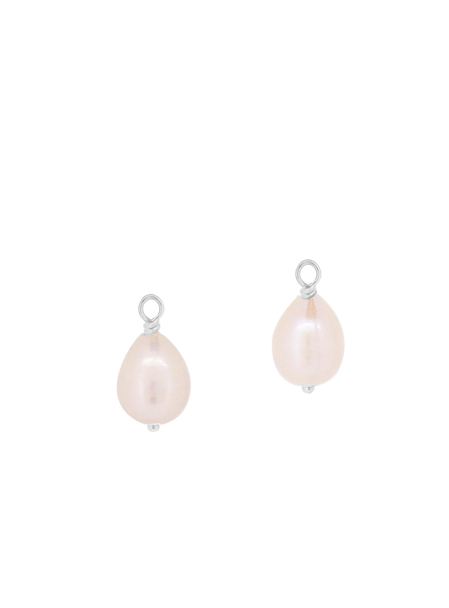 Coco Teardrop Pearl Charms for Sleeper Earrings in Sterling Silver