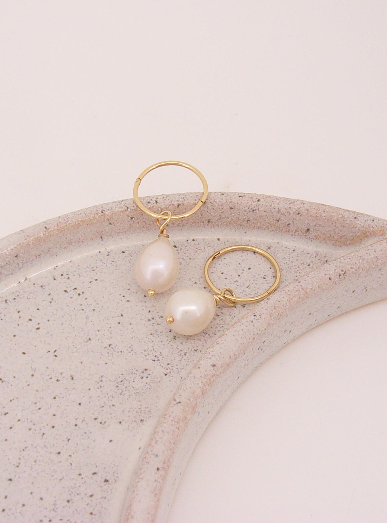 Coco Teardrop Pearl Charms for Sleeper Earrings in 9ct Gold