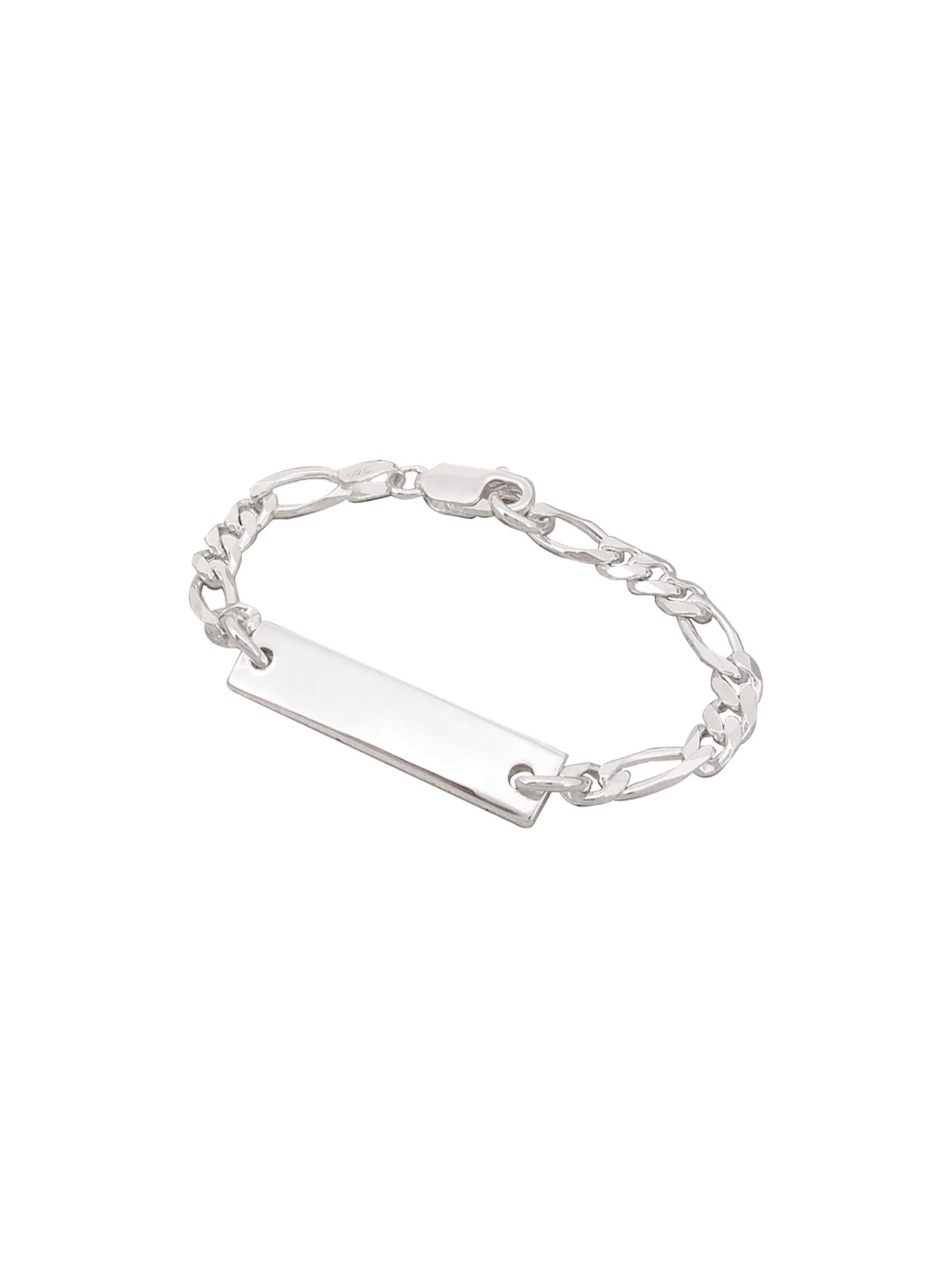 Baby Boy Identity Name Bracelet in Sterling Silver