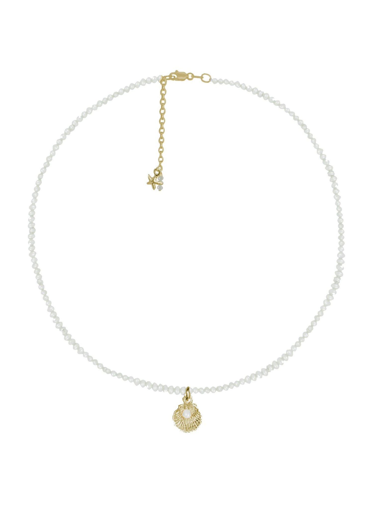 Coco Hidden Treasure Seed Pearl Necklace in 9ct Gold