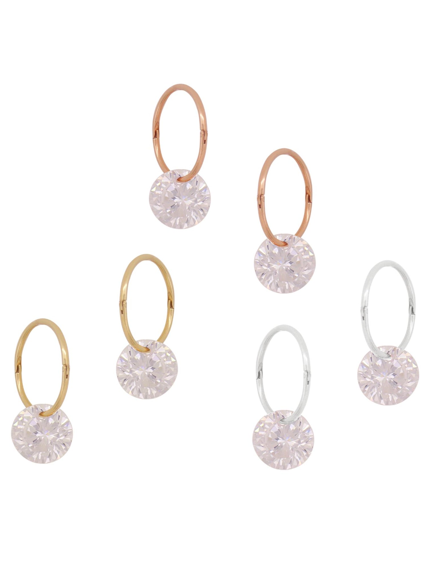 Aurelia Sparkling CZ Gemstone Charms for Sleeper Earrings in 8mm