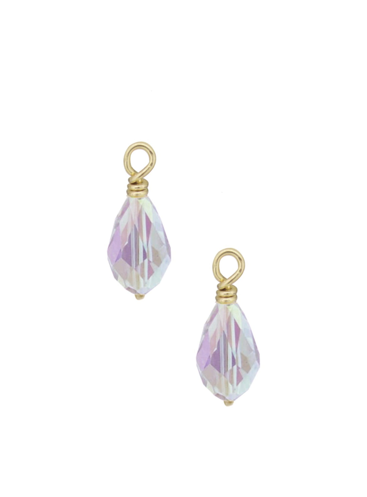 Swarovski Teardrop Charms for Sleeper Earrings in 9ct Gold