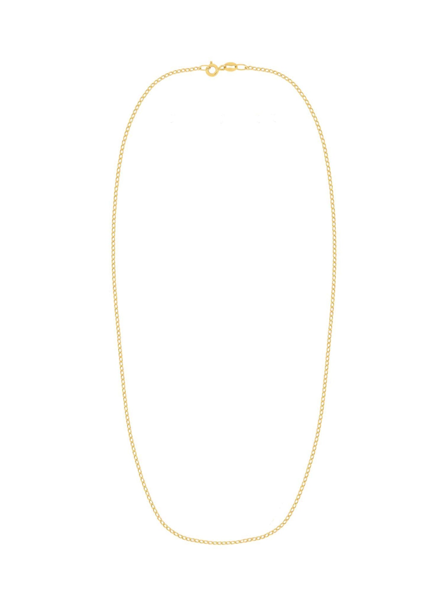 Fine Open Curb Necklace Chain in 9ct Gold