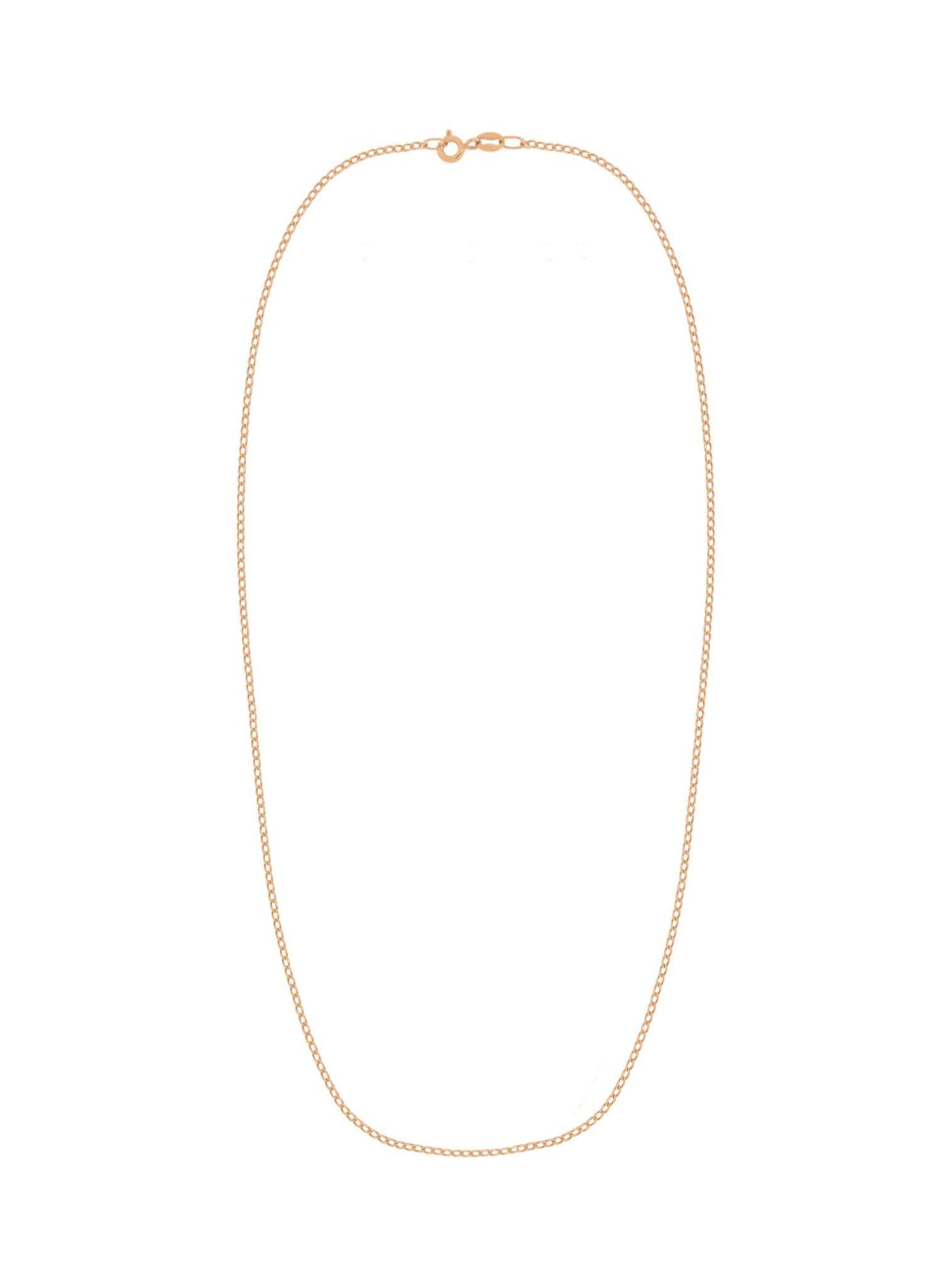 Fine Open Curb Necklace Chain in 9ct Rose Gold