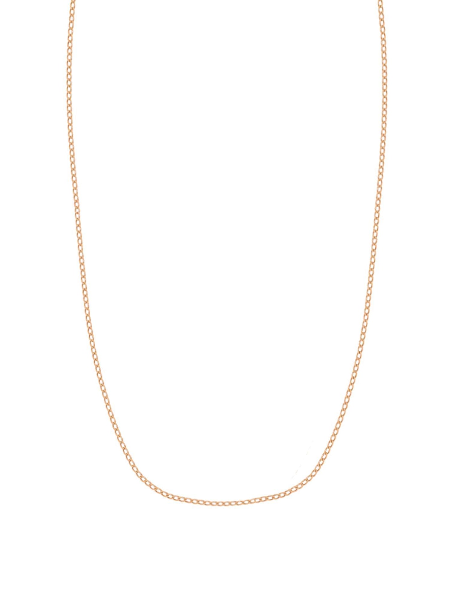 Fine Open Curb Necklace Chain in 9ct Rose Gold