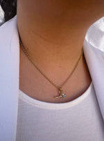 Small Fob TBar Belcher Necklace in 9ct Rose Gold