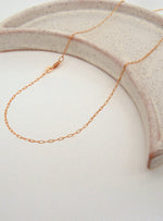 Aurelia Fine 1.7mm Paperclip Necklace Chain in 9ct Rose Gold
