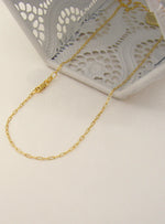 Aurelia Fine 1.7mm Paperclip Necklace Chain in 9ct Gold