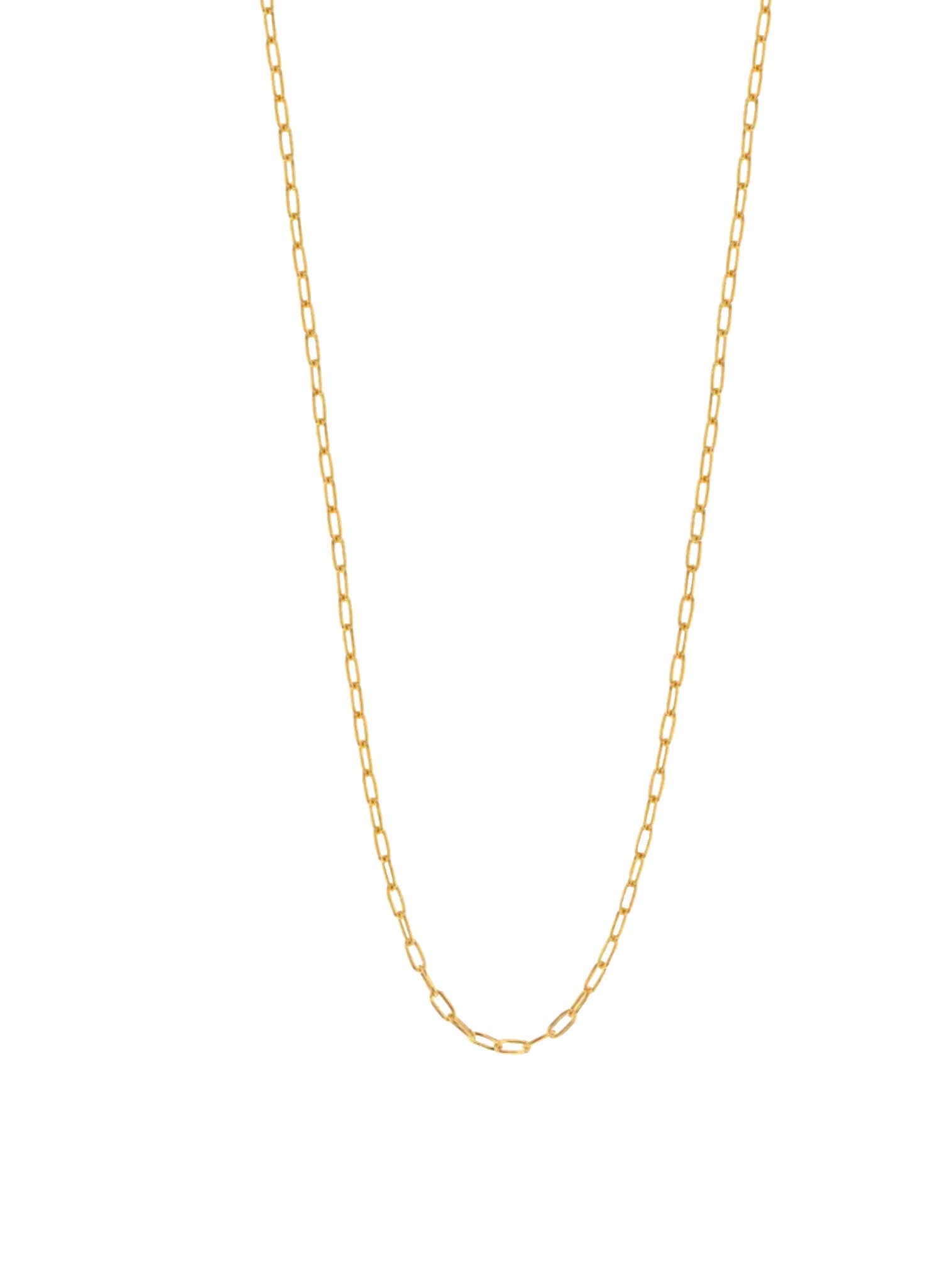 Aurelia Fine 1.7mm Paperclip Necklace Chain in 9ct Gold