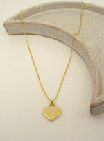 Lightweight 14mm Heart Tag Charm Pendant in 9ct Gold