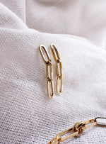 Aurelia Paperclip Dangle Earrings in 9ct Gold