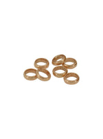 Charms for Sleeper Earrings 7 Lucky Rings in 9ct Rose Gold
