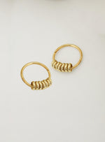 Charms for Sleeper Earrings 7 Lucky Rings in 9ct Gold