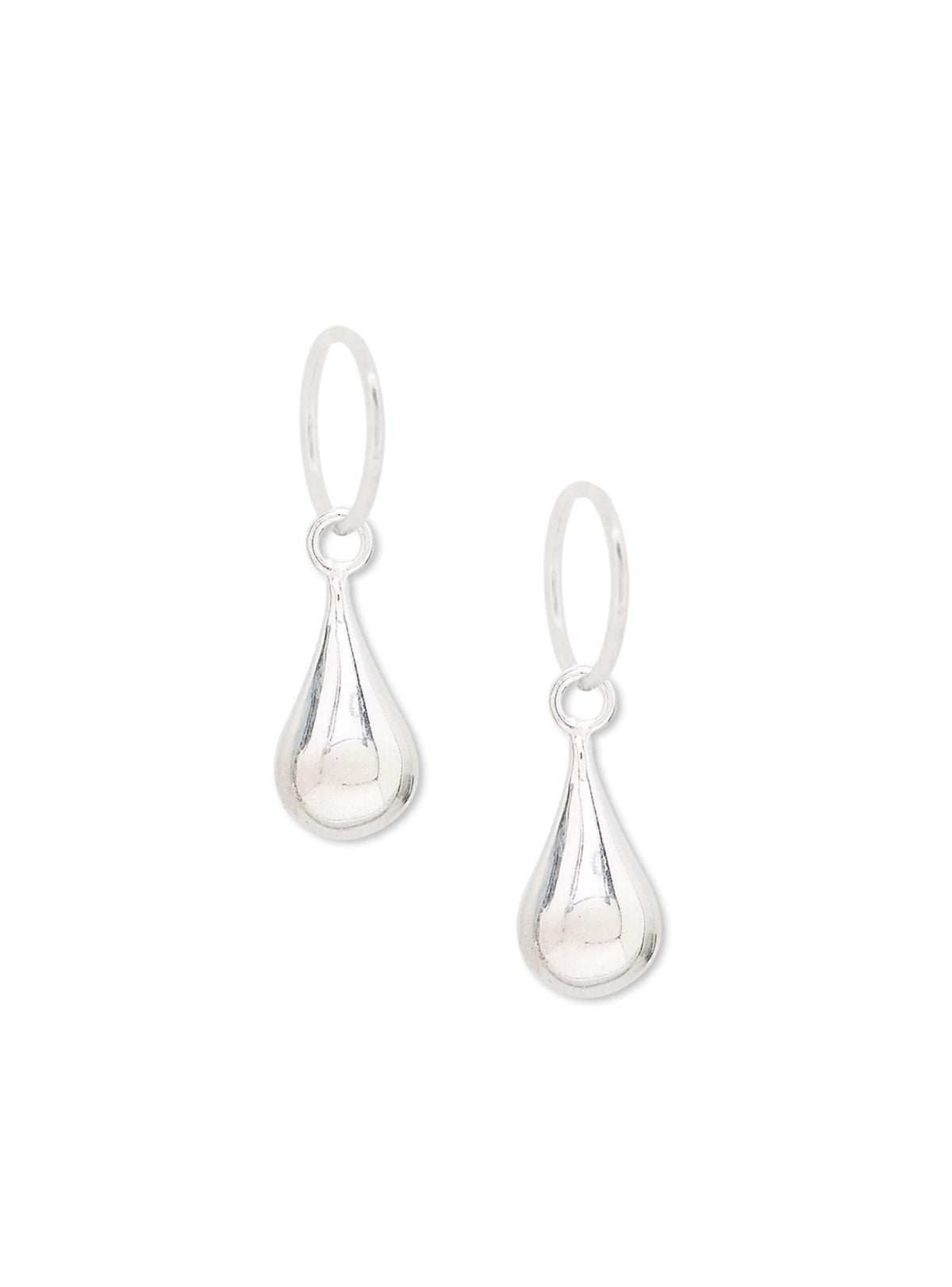 Sterling Silver Teardrop Ball Sleeper Earring Charms