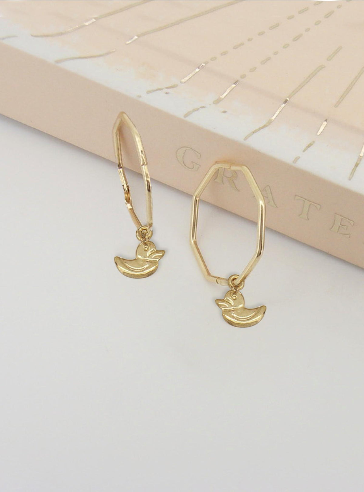 Baby Duckie Charms for Sleeper Earrings in 9ct Gold