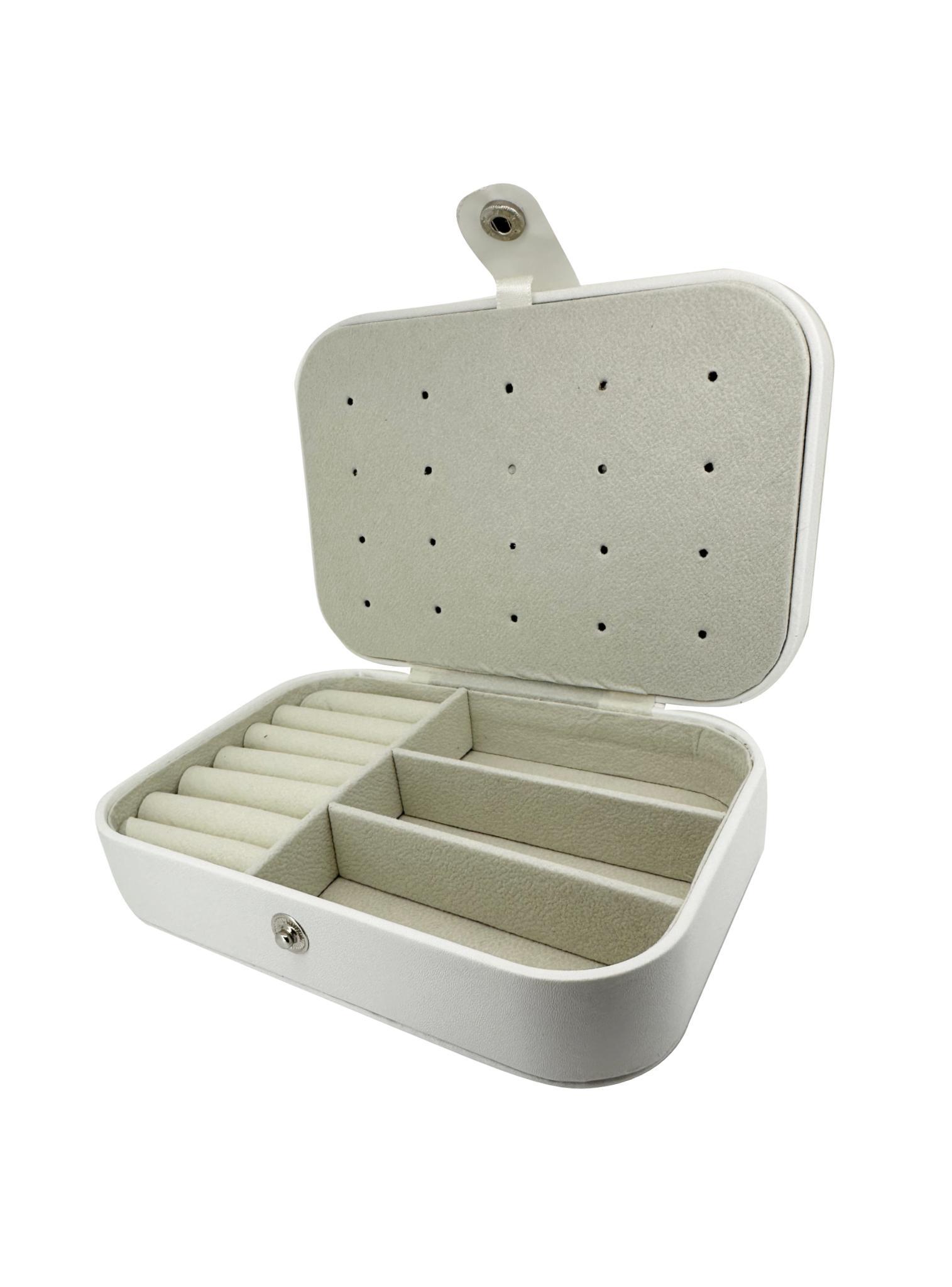 Travel Jewellery Box in White