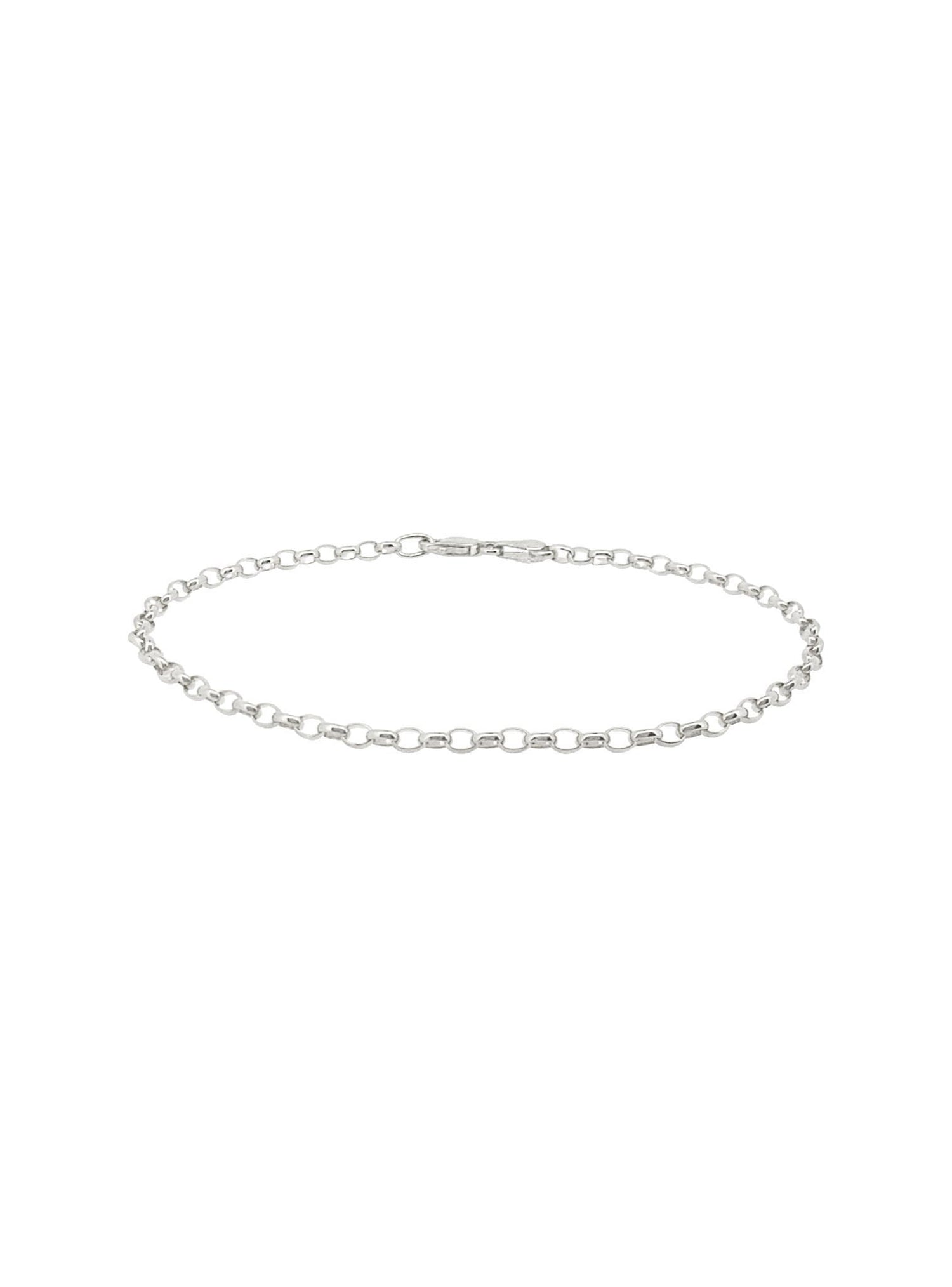 Oval Belcher Link Bracelet in Sterling Silver