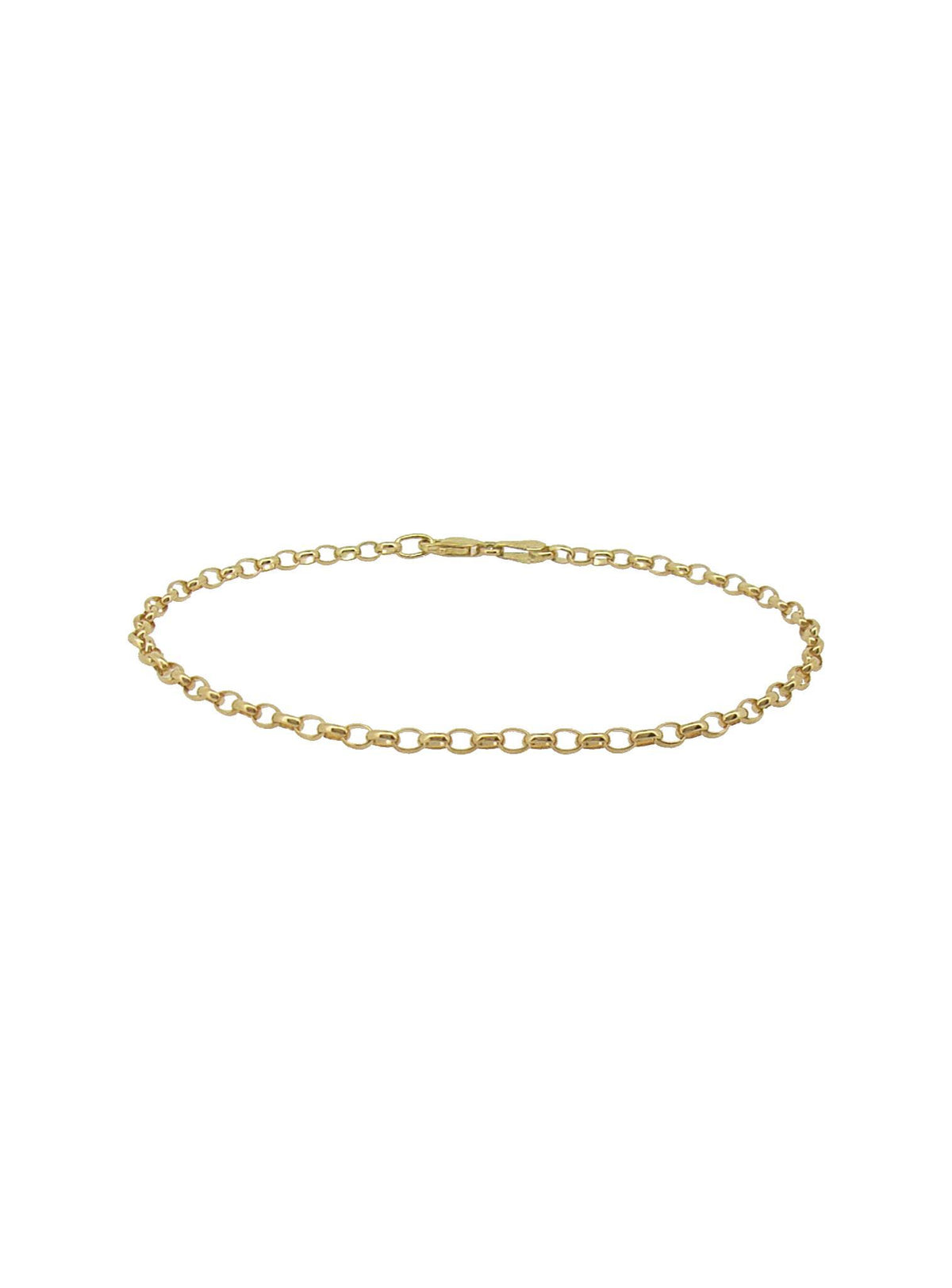 Oval Belcher Link Bracelet in 9ct Gold