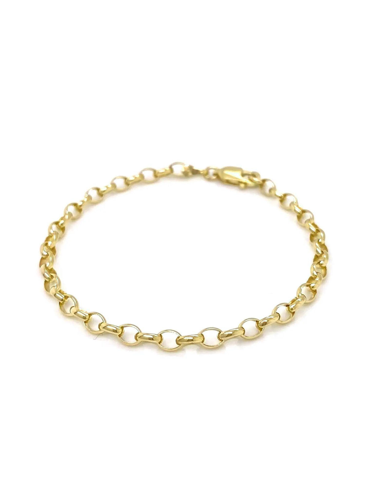Oval Belcher 3.2mm Chain Bracelet in 9ct Gold