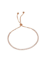 Dakota Lariat CZ Tennis Bracelet in Rose Gold