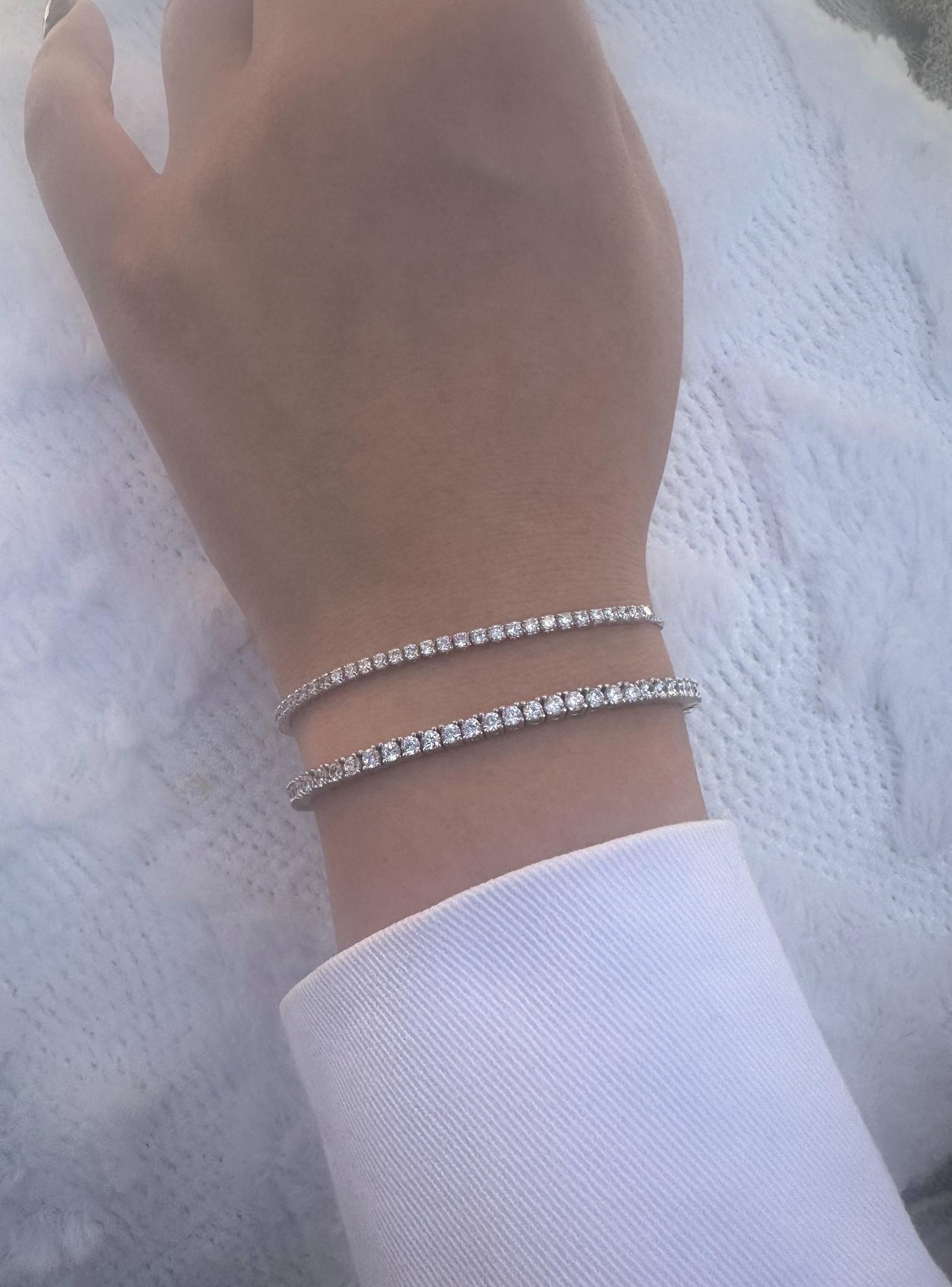Dakota Lariat CZ Tennis Bracelet in Sterling Silver