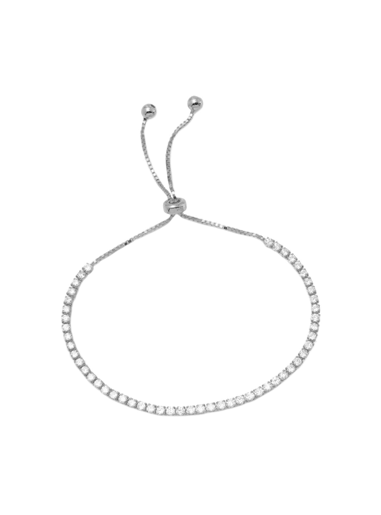 Dakota Lariat CZ Tennis Bracelet in Sterling Silver