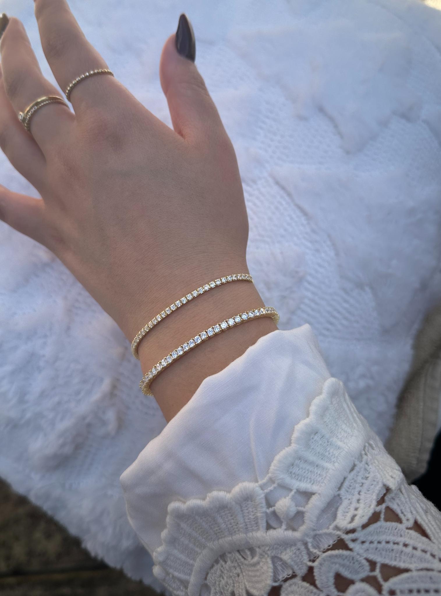 Dakota Lariat CZ Tennis Bracelet in Gold