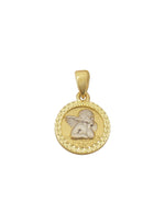 Guardian Angel Cherub Medallion Charm in 9ct Gold