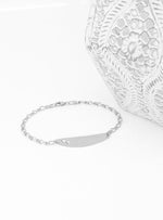 Solid Sterling Silver Identity Name Baby Bracelet