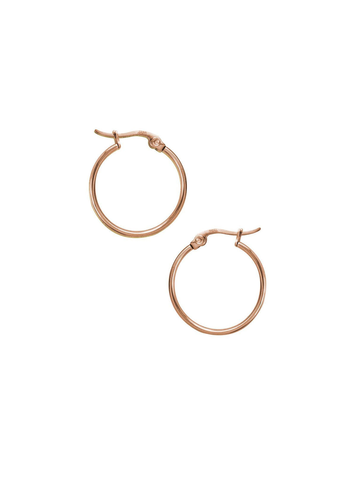 Dakota 20mm Simple Round Hoop Earrings in Rose
